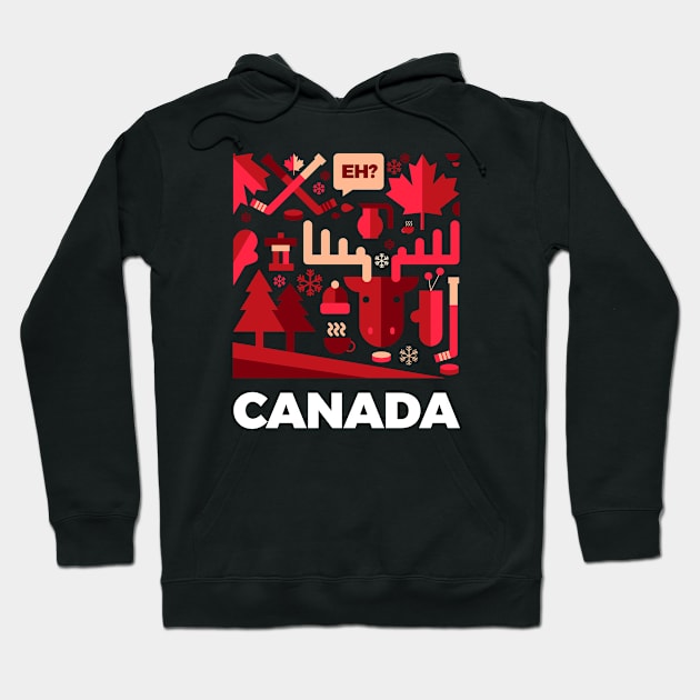 Oh Canada Hoodie by ScruffyTees